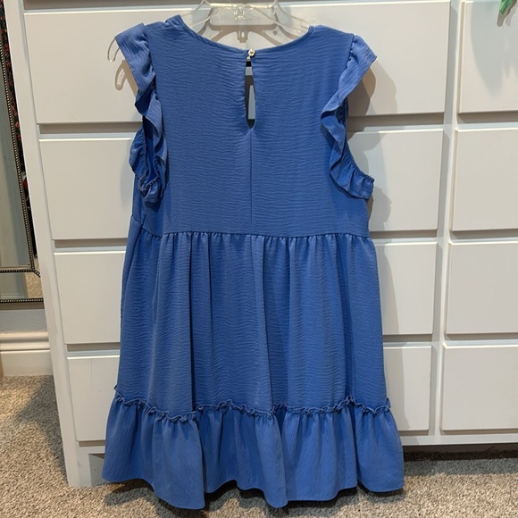Altar'd State Blue Ruffle Dress - Picture 3 of 4